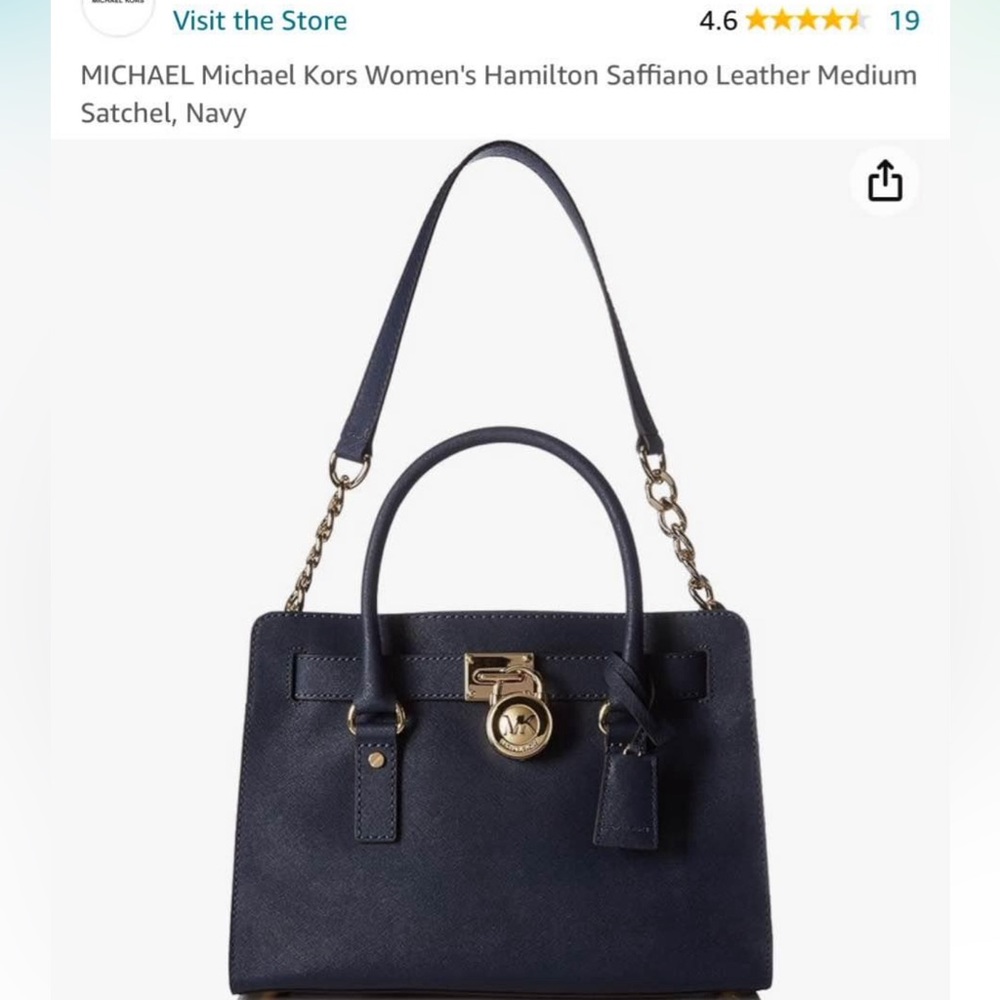 Michael Kors Women's Hamilton Saffiano Leather Medium Satchel